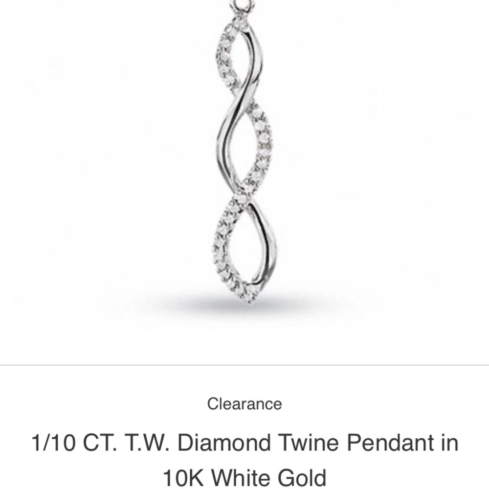 Zales Silver Infinity Diamond Necklace